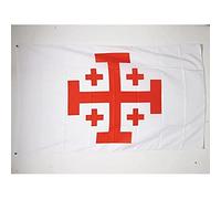 AZ FLAG - Drapeau Ordre du Saint-Sépulcre de Jérusalem - 150x90 cm - Drapeau Chrétien 100% Polyester Avec Oeillets Métalliques Intégrés - Pavillon 110 g