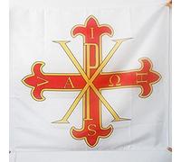 AZ FLAG - Drapeau Ordre sacré et Militaire constantinien de Saint-Georges - 90x90 cm - Drapeau Croix De L'Ordre Constantinien 100% Polyester avec Fourreau et Cordelette - Pavillon 80 g