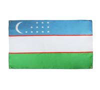 AZ FLAG Drapeau Ouzbékistan 150x90 cm avec 4 oeillets, Pavillon Ouzbek pour balcon ou mur
