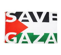 AZ FLAG - Drapeau Palestine Save Gaza - 150x90 cm - Drapeau Palestinien 100% Polyester Avec Oeillets Métalliques Intégrés - Pavillon 110g