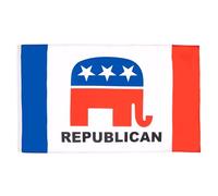 AZ FLAG Drapeau Parti Républicain américain 150x90 cm 2 Œillets | Usage intérieur et extérieur Drapeau décoratif du Republican Party américain coutures doubles et bords renforcés