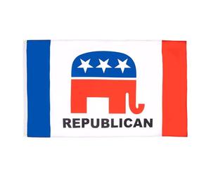 AZ FLAG Drapeau Parti Républicain américain 150x90 cm 2 Œillets | Usage intérieur et extérieur Drapeau décoratif du Republican Party américain coutures doubles et bords renforcés