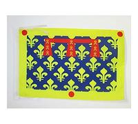AZ FLAG Drapeau Pas-de-Calais 45x30 cm Polyester 100D Cordelettes | Usage intérieur et extérieur Drapeau décoratif du département calaisien coutures doubles et bords renforcés