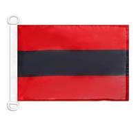 AZ FLAG - Drapeau Pavillon Civil Albanie - 45x30 cm - Pavillon Nautique Marchand Albanais Spécial Bateau Et Extérieur En Maille Bloquée Avec Anneaux Plastiques Intégrés - 30g