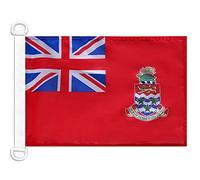 AZ FLAG - Drapeau Pavillon Civil Iles Caïmans - 45x30 cm - Pavillon Nautique Marchand Anglais Spécial Bateau Et Extérieur En Maille Bloquée Avec Anneaux Plastiques Intégrés - 30g
