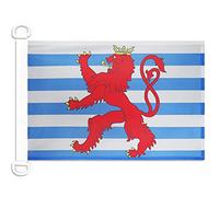 AZ FLAG - Drapeau Pavillon Civil Luxembourg - 45x30 cm - Pavillon Nautique Marchand Luxembourgeois Spécial Bateau Et Extérieur En Maille Bloquée Avec Anneaux Plastiques Intégrés - 30g