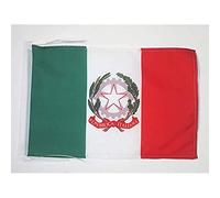 AZ FLAG - Drapeau Pavillon d'État d'Italie - 45x30 cm - Pavillon Italien 100% Polyester Avec Deux Cordelettes - 20g