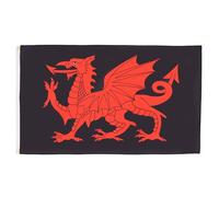 AZ FLAG - Drapeau Pays de Galles Dragon Noir - 150x90 cm - Drapeau Gallois 100% Polyester Avec Oeillets Métalliques Intégrés - Pavillon 110 g