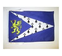 AZ FLAG Drapeau Pays de Saint-Brieuc 45x30 cm Polyester 100D Cordelettes | Usage intérieur et extérieur Drapeau décoratif breton coutures doubles et bords renforcés