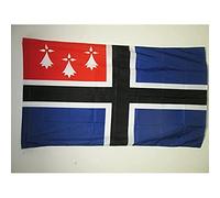 AZ FLAG - Drapeau Pays de Saint-Malo - 90x60 cm - Drapeau Bro Sant-Maloù En Bretagne 100% Polyester Avec Fourreau et Cordelette - Pavillon 50 g