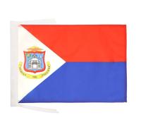 AZ FLAG - Drapeau Pays de Saint-Martin - 45x30 cm - Pavillon Du Royaume Des Pays-Bas 100% Polyester Avec Deux Cordelettes - 20g