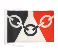 AZ FLAG - Drapeau Pays Noir - 45x30 cm - Pavillon Black Country - Angleterre 100% Polyester avec Deux Cordelettes - 20g