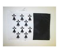 AZ FLAG - Drapeau Pays rennais - 45x30 cm - Pavillon Bro Roazhon Rennes En Bretagne 100% Polyester Avec Deux Cordelettes - 20g