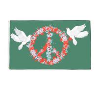 AZ FLAG - Drapeau Peace and Love Colombe - 150x90 cm - Drapeau Paix 100% Polyester Avec Oeillets Métalliques Intégrés - Pavillon 110 g