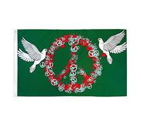 AZ FLAG - Drapeau Peace and Love Colombe - 90x60 cm - Drapeau Paix 100% Polyester Avec Oeillets Métalliques Intégrés - Pavillon 50 g