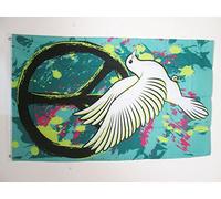 AZ FLAG Drapeau Peace and Love graffiti 90x60 cm Polyester 100D 2 Œillets