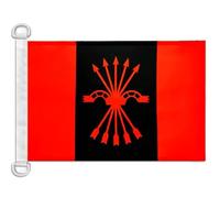 AZ FLAG - Drapeau Phalange espagnole - 45x30 cm - Pavillon Nautique Nationaliste Guerre D'Espagne Spécial Bateau Et Extérieur En Maille Bloquée Avec Anneaux Plastiques Intégrés - 30g