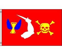 AZ FLAG - Drapeau Pirate Christopher Moody - 90x60 cm - Drapeau Corsaire Tête De Mort 100% Polyester Avec Oeillets Métalliques Intégrés - Pavillon 50 g