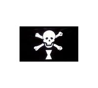 AZ FLAG - Drapeau Pirate Emanuel Wynne - 150x90 cm - Drapeau Corsaire Tête De Mort 100% Polyester Avec Oeillets Métalliques Intégrés - Pavillon 110 g