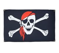 AZ FLAG Drapeau Pirate foulard rouge 150x90 cm avec 4 oeillets, Pavillon Corsaire pour balcon ou mur