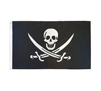 AZ FLAG - Drapeau Pirate Jack Rackham - 150x90 cm - Polyester léger - Drapeau Pirates - Corsaire Avec Oeillets Métalliques Intégrés - 80g