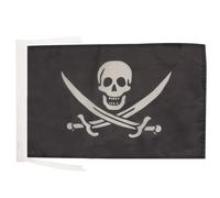 AZ FLAG - Drapeau Pirate Jack Rackham - 45x30 cm - Pavillon Pirates - Corsaire 100% Polyester Avec Deux Cordelettes - 20g