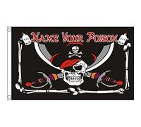 AZ FLAG - Drapeau Pirate Name your Poison - 90x60 cm - Drapeau Corsaire 100% Polyester Avec Oeillets Métalliques Intégrés - Pavillon 50 g