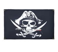 AZ FLAG Drapeau Pirate Sabres 150x90 cm avec 4 oeillets, Pavillon Corsaire pour balcon ou mur