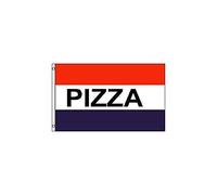 AZ FLAG - Drapeau Pizza Bleu Blanc Rouge - 150x90 cm - Drapeau Pizzaiolo 100% Polyester Avec Oeillets Métalliques Intégrés - Pavillon 110 g