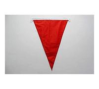 AZ FLAG - Drapeau Plage rouge triangle Spécial Extérieur - 150x90 cm - Drapeau Flamme De Baignade Rouge En Maille Bloquée Avec Anneaux Plastiques Intégrés - 170g