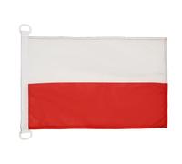 AZ FLAG - Drapeau Pologne - 45x30 cm - Pavillon Nautique Polonais Spécial Bateau Et Extérieur En Maille Bloquée Avec Anneaux Plastiques Intégrés - 30g