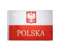 AZ FLAG Drapeau Pologne aigle 2 90x60 cm Polonais Polyester Léger Fourreau
