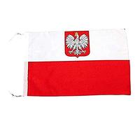 AZ FLAG Drapeau Pologne avec Aigle 45x30cm - PAVILLON polonais 30 x 45 cm Haute qualité