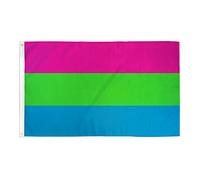 AZ FLAG - Drapeau Polysexualité - 150x90 cm - Drapeau Lgbt - Polysexuel 100% Polyester Avec Oeillets Métalliques Intégrés - Pavillon 110 g