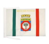 AZ FLAG - Drapeau Pouilles - 45x30 cm - Pavillon Puglia - Italie 100% Polyester Avec Deux Cordelettes - 20g