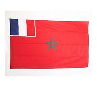AZ FLAG - Drapeau Protectorat français au Maroc 1912-1956 - 150x90 cm - Drapeau Du Maroc Français 100% Polyester Avec Fourreau et cordelette - Pavillon 110 g