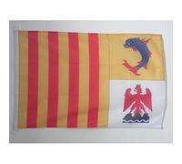 AZ FLAG - Drapeau Provence-Alpes-Côte d'Azur Spécial Extérieur - 90x60 cm - Pavillon Nautique Provençal - France En Maille Bloquée Avec Anneaux Plastiques Intégrés - 80g