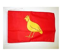 AZ FLAG - Drapeau Province d'Aunis - 45x30 cm - Pavillon Charente-Maritime - France 100% Polyester Avec Deux Cordelettes - 20g