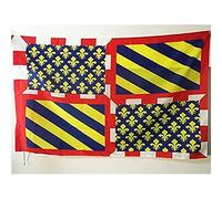 AZ FLAG - Drapeau Province de Bourgogne - 150x90 cm - Drapeau Bourguignon 100% Polyester Avec Fourreau et cordelette - Pavillon 110 g