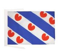 AZ FLAG - Drapeau Province de Frise - 45x30 cm - Pavillon Friesland Aux Pays-Bas 100% Polyester Avec Deux Cordelettes - 20g