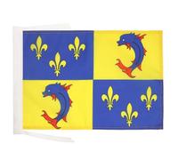 AZ FLAG - Drapeau Province du Dauphiné - 45x30 cm - Pavillon Dauphinois - France 100% Polyester Avec Deux Cordelettes - 20g