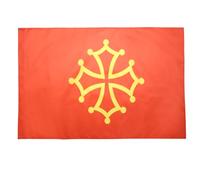 AZ FLAG - Drapeau Province du Languedoc - 90x60 cm - Drapeau Territoire Occitan - Occitanie 100% Polyester Avec Fourreau et Cordelette - Pavillon 50 g