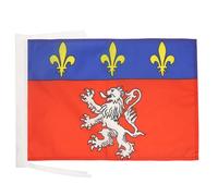 AZ FLAG Drapeau Province du Lyonnais 45x30 cm Polyester 100D Cordelettes