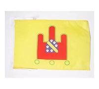 AZ FLAG - Drapeau Puy-de-Dôme - 45x30 cm - Pavillon Département Français - Auvergne 100% Polyester Avec Deux Cordelettes - 20g