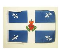 AZ FLAG Drapeau Québec Carillon Sacré Cœur 45x30cm - PAVILLON québécois Fleur de lys 30 x 45 cm Haute qualité