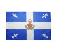 AZ FLAG - Drapeau Québec Carillon Sacré Cœur - 90x60 cm - Drapeau Québécois Fleur De Lys 100% Polyester Avec Fourreau et Cordelette - Pavillon 50 g
