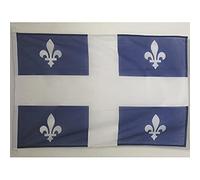 AZ FLAG - Drapeau Québec Spécial Extérieur - 150x90 cm - Drapeau Québécois - Canada En Maille Bloquée Avec Anneaux Plastiques Intégrés - 170g