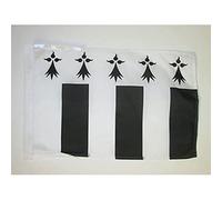 AZ FLAG - Drapeau Rennes - 45x30 cm - Pavillon Rennais - Bretagne 100% Polyester Avec Deux Cordelettes - 20g