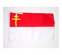 AZ FLAG Drapeau République d'Alsace Lorraine 45x30 cm Cordelettes | Usage intérieur et extérieur Drapeau décoratif alsacien lorrain coutures doubles et bords renforcés polyester 100D