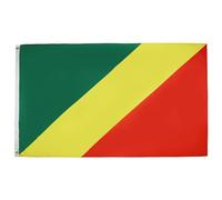 AZ FLAG - Drapeau République du Congo - 150x90 cm - Polyester léger - Drapeau Congolais Avec Oeillets Métalliques Intégrés - 80g